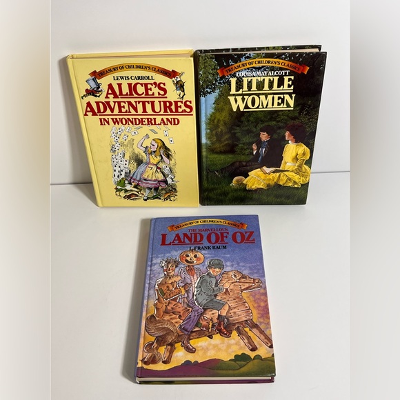 octopus publishing Other - 3 VTG Treasury of Children's Classics Books Land of OZ Little Women Alice 1982